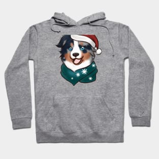 Cute Australian Shepherd Drawing Hoodie